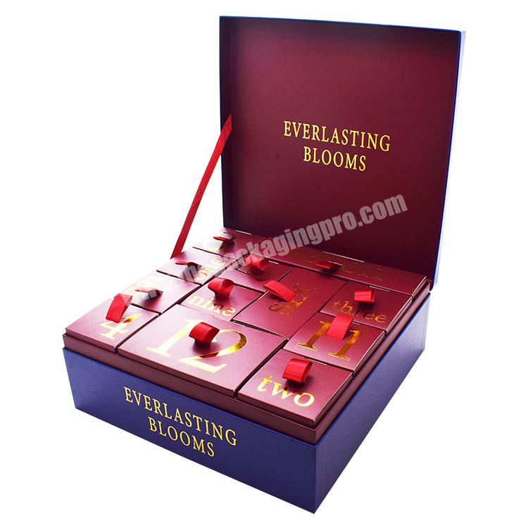 Christmas Fidget Advent Calendar Gift Box Magnetic Luxury Cosmetic Chocolate Candle Paper Ramadan Box
