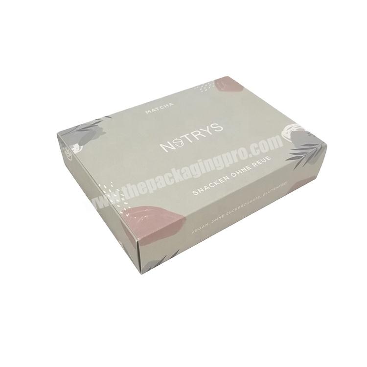 Colorful custom logo rigid biscuit packing paper box