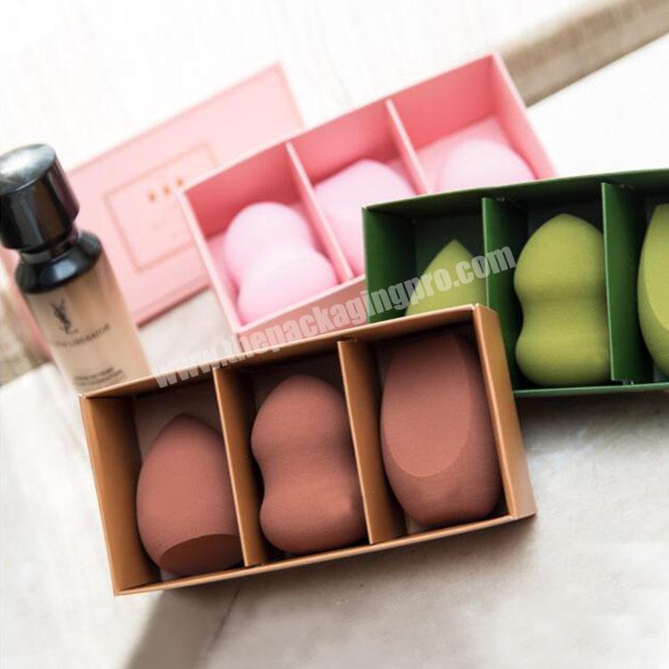 Cosmetic Custom Package Makeup Make Up Beauty Sponge Packaging Paper Box