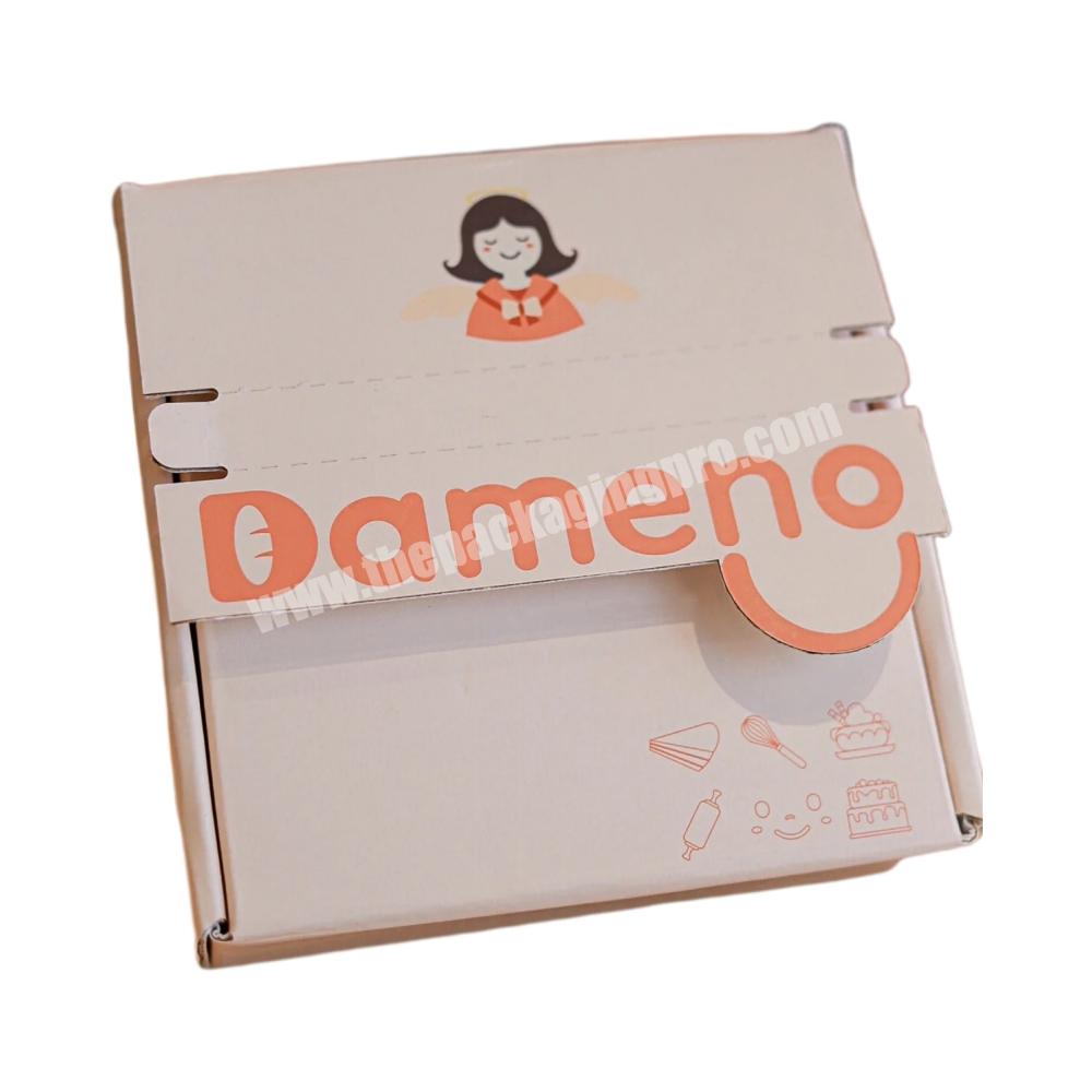 Creative Design Custom 3D Logo Paperboard Rigid Adhesive Tear Strip Mailer Packaging Box Shipping Box with Tear Strip