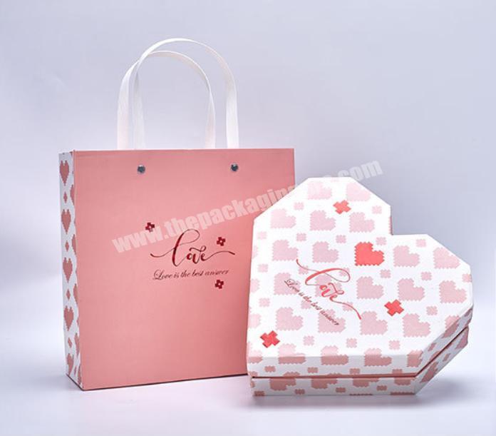 Creative custom heart shape gift box chocolate wrapping box for birthday gift box