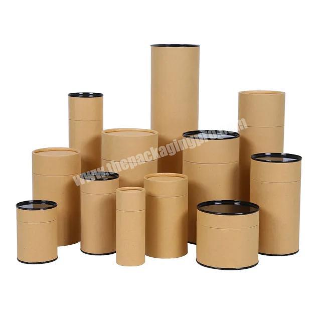 Custom Biodegradable Food grade Craft Tube Tea Composite Paper Can Packaging Wholesale Round Cardboard Container