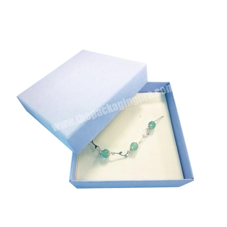 Custom Bracelet Necklace Jewelry Packaging Rigid Paperboard Gift Box Lid & Base with Display Insert