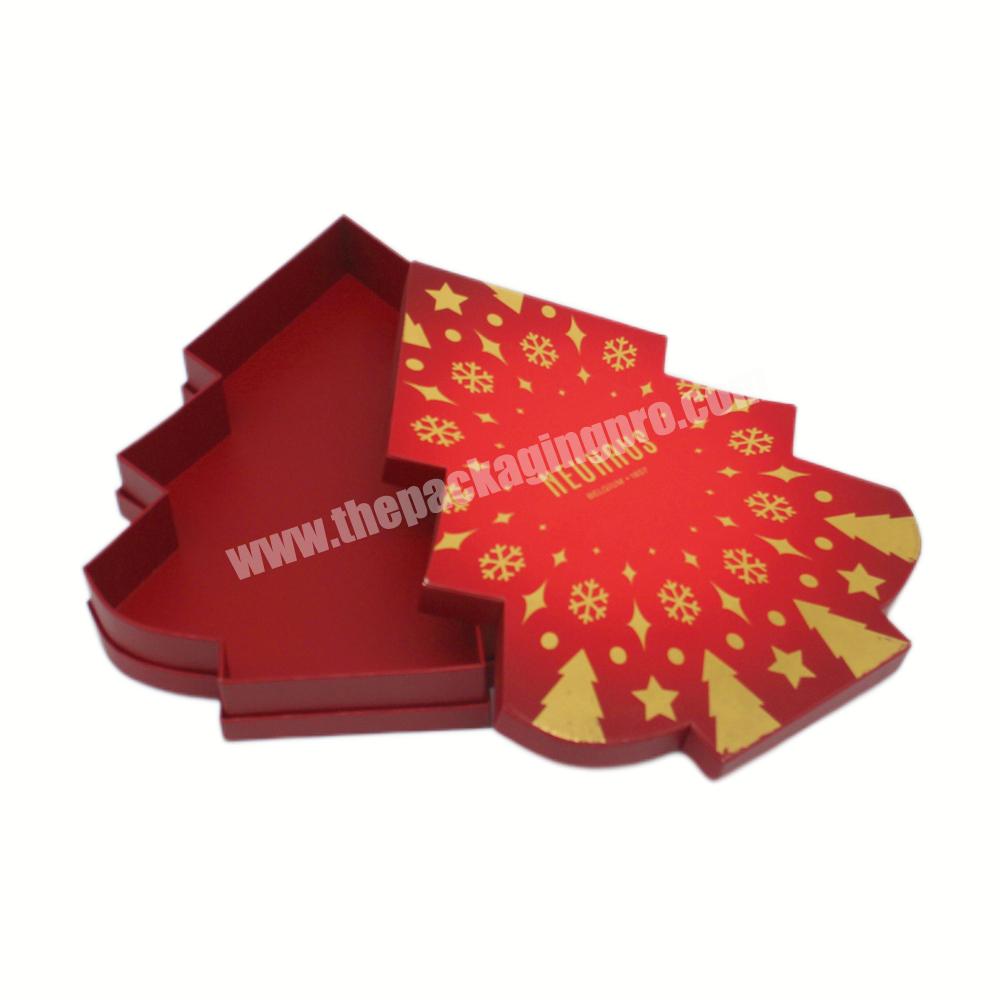 Custom Candy Storage Decorative Tree Shaped Paper Cardboard Packaging Christmas Gift Box