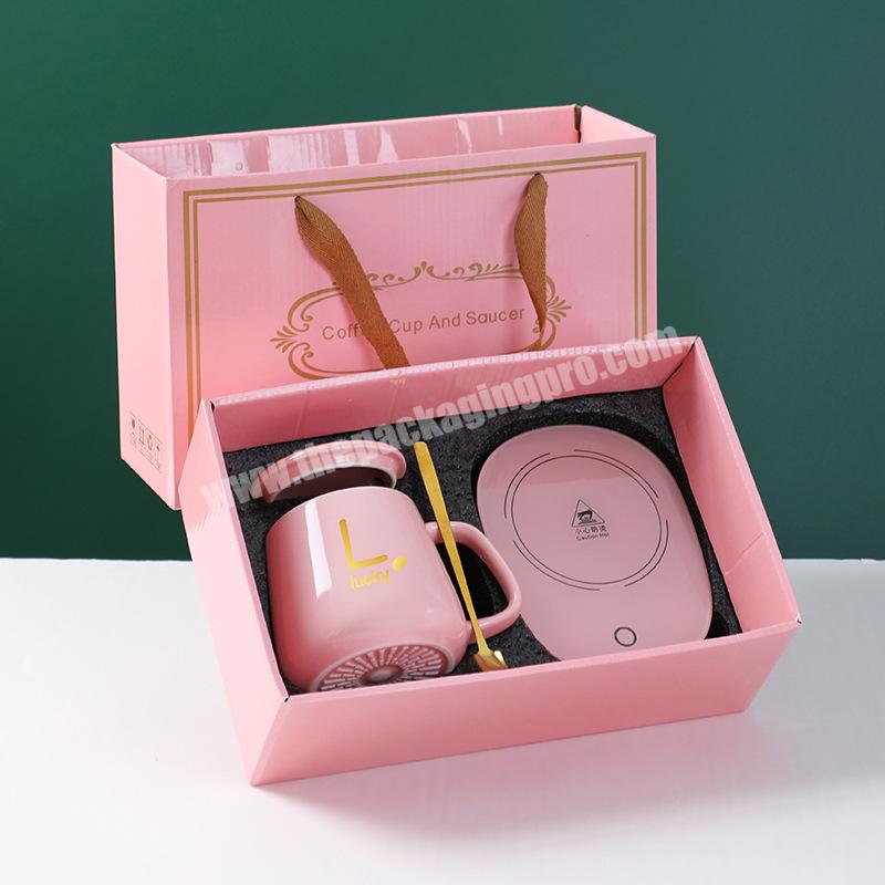 Custom Cardboard Crafts Mug Set Gift Packaging Box With Gift Box