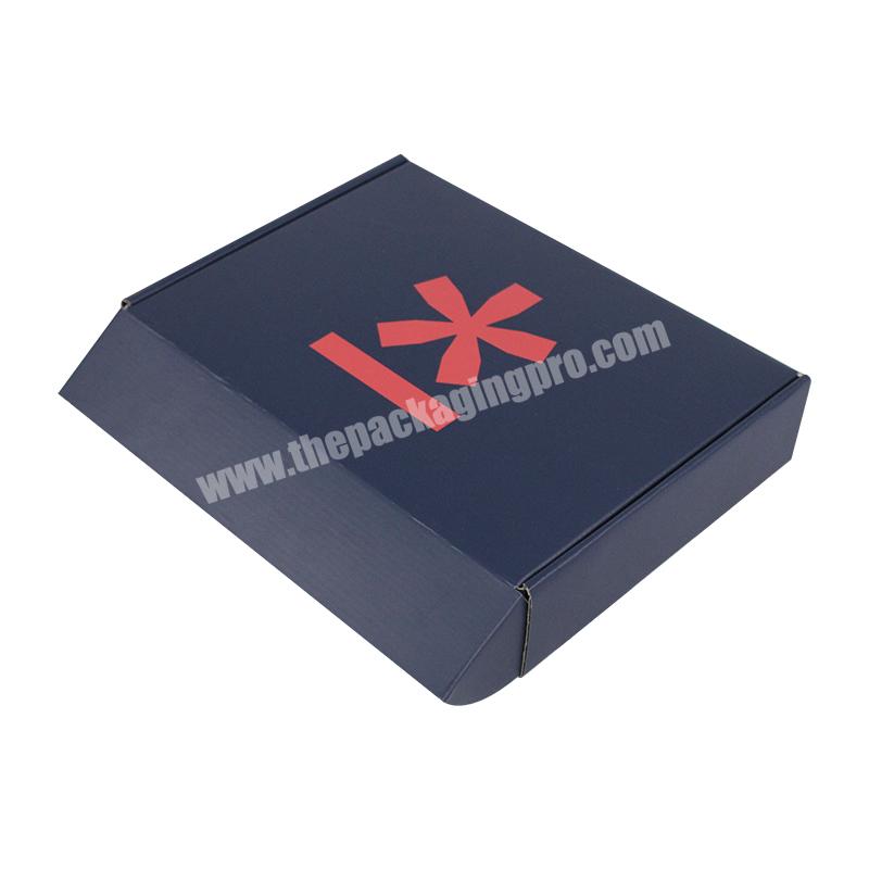 Custom Colored Boxes Logo Packaging Cardboard Printed Eco Clothing courier box Poly Cosmetic Flat Small Mailer Box