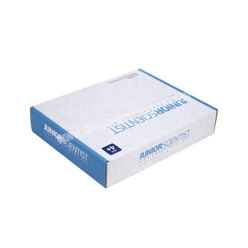 Custom Corrugated Mailer Box Cardboard Shipping Boxes With White And Blue Printing