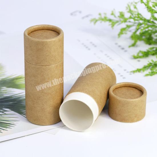 Custom Cosmetic Cardboard Lipstick Deodorant Stick Container Lip Balm Sunscreen Paper Cylinder Tube