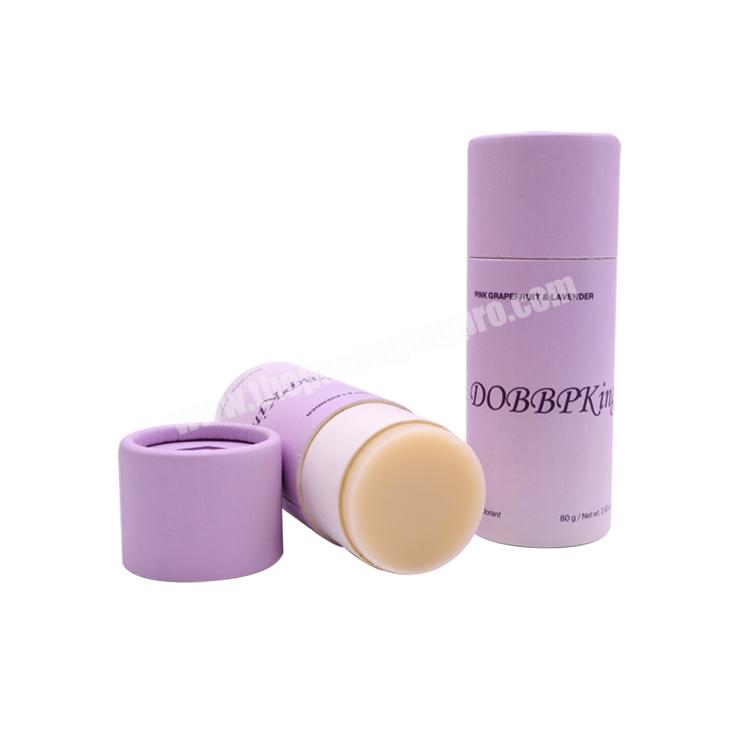 Custom Cosmetic cylinder kraft paper round box Cardboard Push Up Wholesale Biodegradable Paper Lip Balm Tubes
