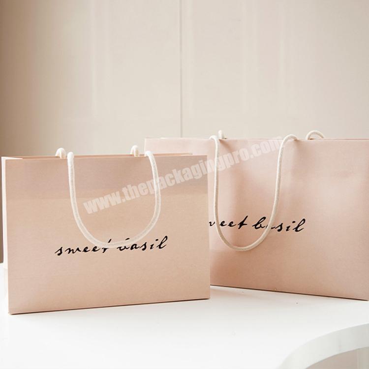 Custom Design High-End Fashion Euro Style Market Shopping Packaging Gift Paper Bag With Handle