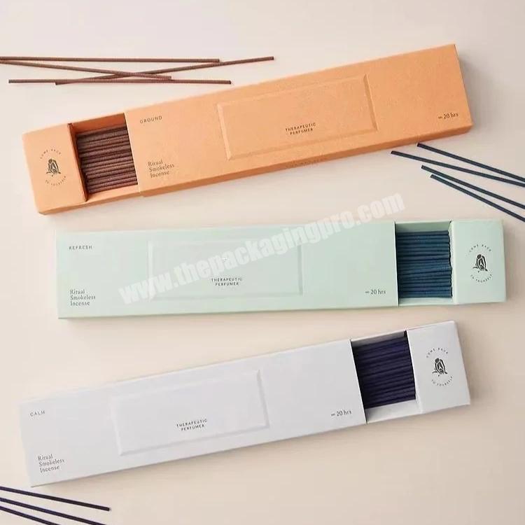Custom Design Luxury Cardboard Slide Drawer Boxes Incense Stick Packaging Box Cajas de Inciensos Cajitas