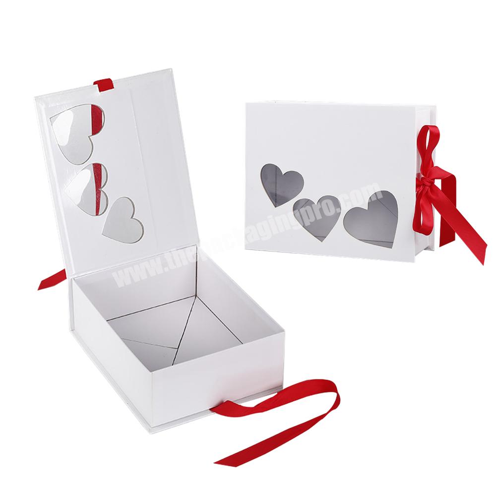 Custom Design Matte Black Large Rigid Paper Cardboard Gift Packaging Magnetic Folding Box for Wedding Dress