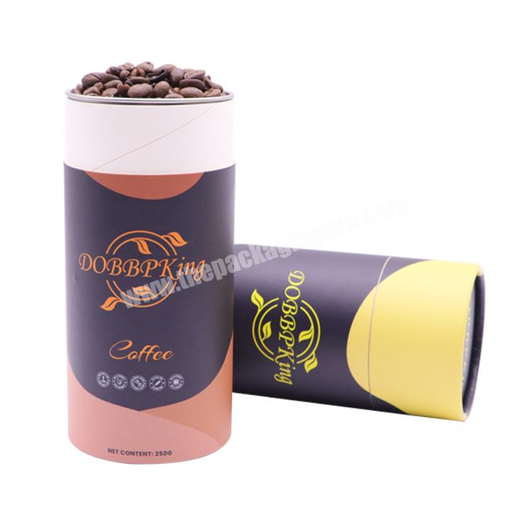 Custom Design Tightness Paper Tea Tube Round Boxes Cylinder Packaging Cardboard Food Container