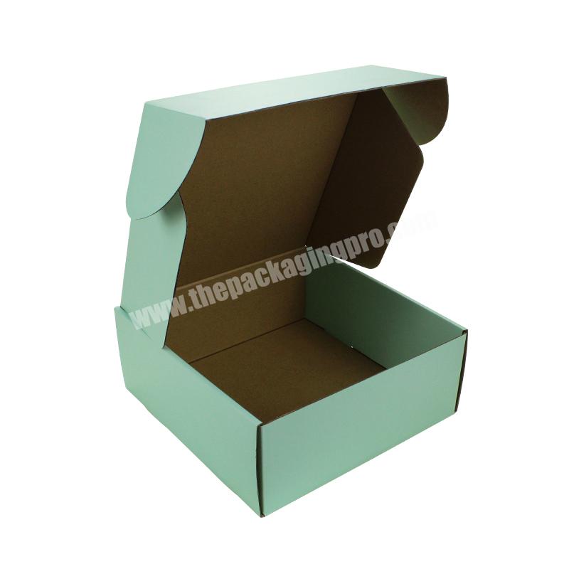 Custom Eco Friendly Color Printing Corrugated Carton Green Paper Packaging Shipping Box