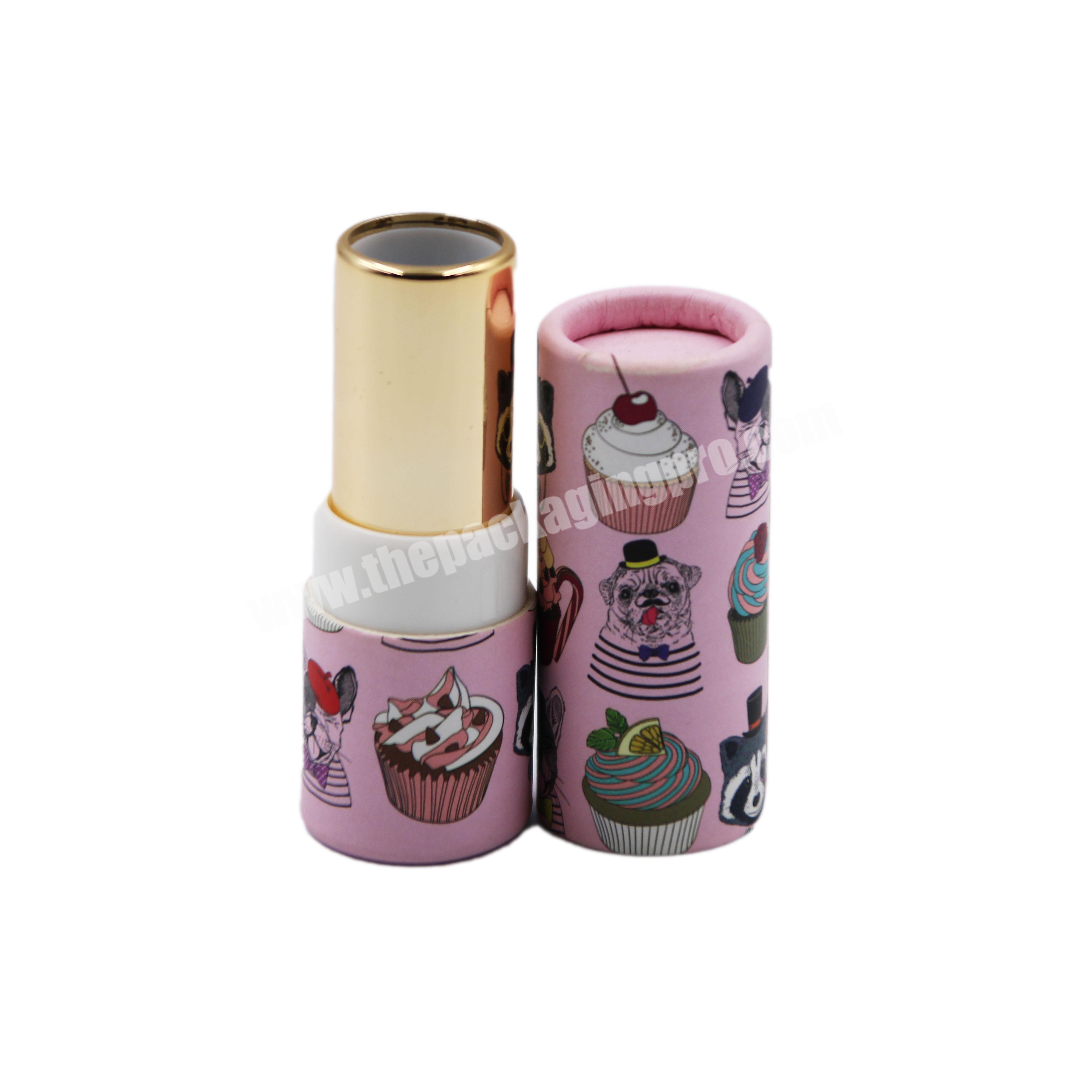 Custom Eco Friendly Paperboard Container Deodorant Lip Balm Skincare Type Twist Up Paper Tube Packaging