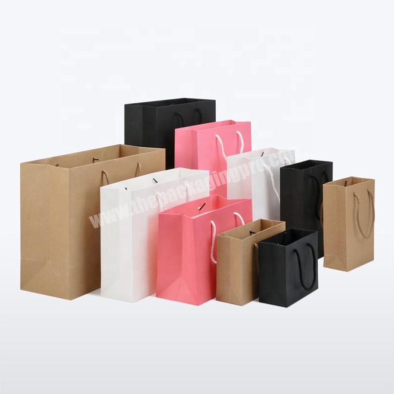 Custom Fashion Wrapping Paper Bag Your Own Logo Print Cosmetics Shopping Gift Paper Bags Eco Friendly Reusable Paper Bags