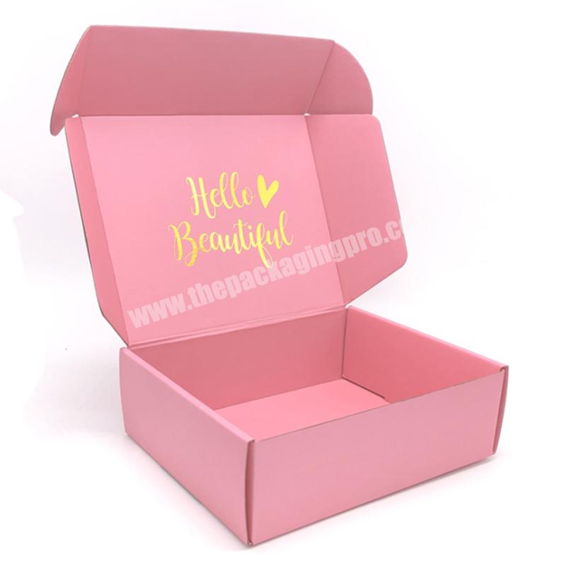Custom Gold Logo High-end Recycled Rigid Corrugated Mailer Box Clothing Packaging Shipping Boxes Manufacturer