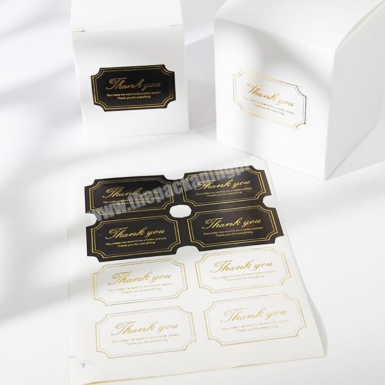 Custom High Quality Brand Logo Gold Foil Printing Label Sticker Paper  Vinyl Stickers For Jar  Box Decoration