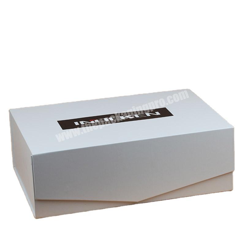 Custom High Quality Magnet White Cosmetic Folding Paper Box, Printing Luxury Magnetic Gift Box With Magnet Closure
