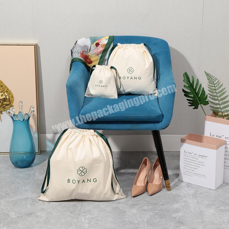 Custom High Quality Reusable Eco Friendly Drawstring Handbags Storage Dust Shoe Bag Pouch