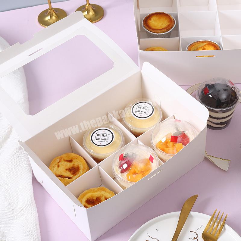 Custom Individual Single Transparent Sweet Cookies Cup Cake Gift Paper Packaging Clear Cupcake Boxes With Window