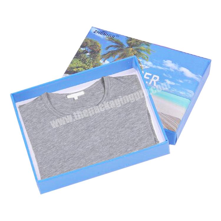 Custom LOGO printed T Shirt clothing luxury apparel packaging gift cardboard two pieces box for dress