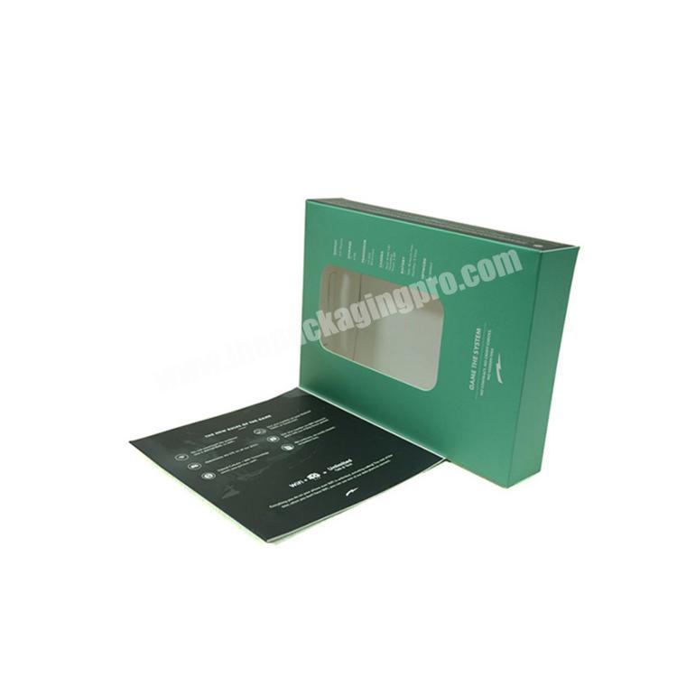 Custom LOGO printed garment Lingerie underwear sock paper box packaging with PVC window