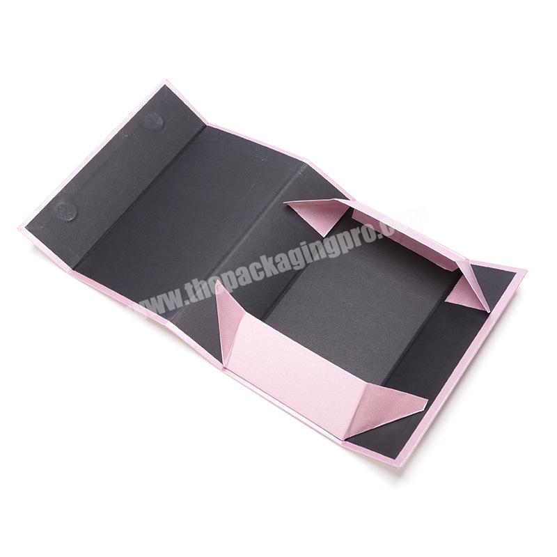 Custom Large Book Shape Paper Cardboard Magnetic Folding Gift Box Packaging with Ribbon Tie for Handbags for Clothes for Makeup