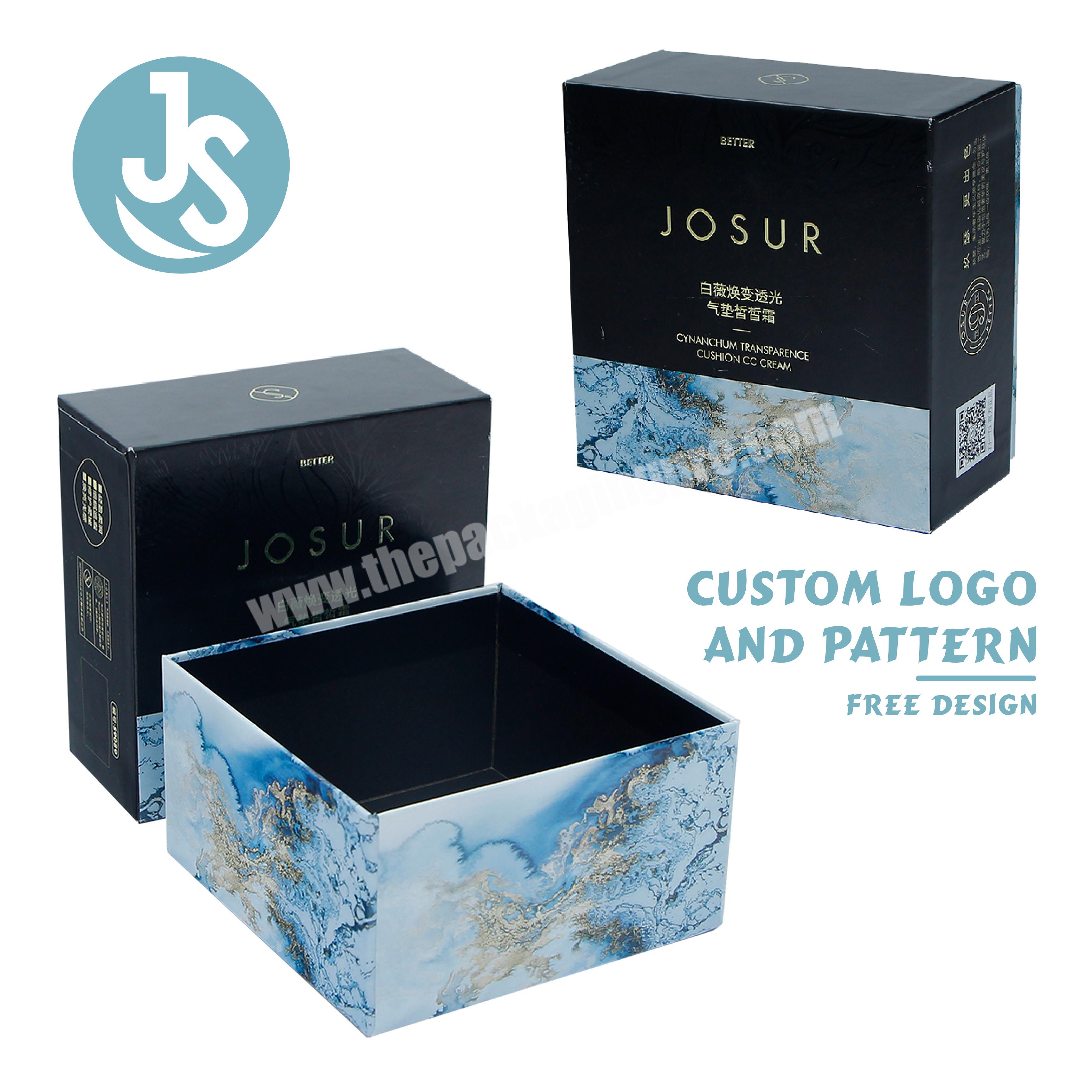 Custom Logo Beautiful Design Rigid Cardboard Paper Beauty makeup Essential oil product packaging gift box