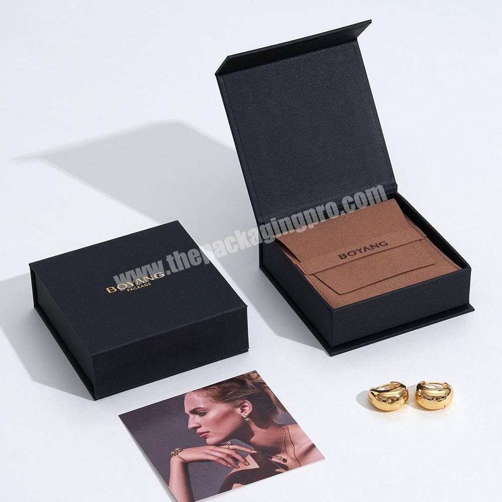 Custom Logo Bracelet Earring Ring Jewellery Packaging Box Magnetic Jewelry Set Packaging Box