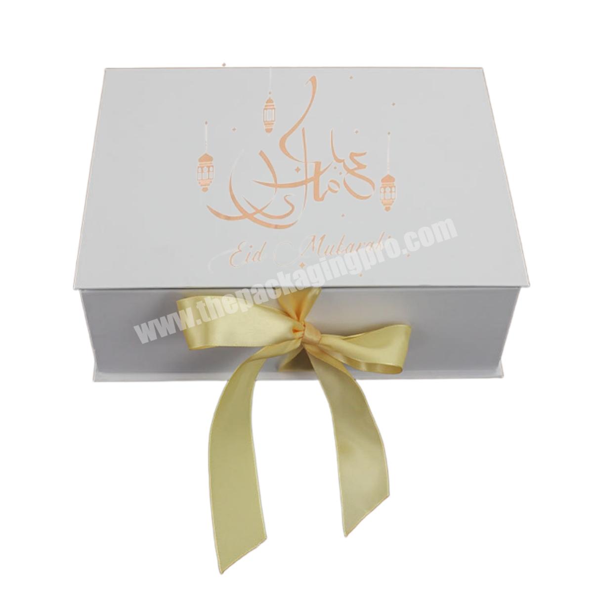 Custom Logo Candy Box Ramadan Decorations Packaging Paper Islamic Favor Eid Mubarak Gift Box