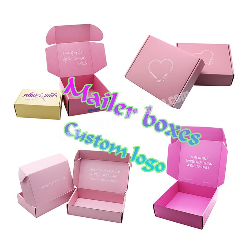Custom Logo Clothing Cosmetics Jewelry Shipping Box Bespoke Corrugated Cardboard Paper Packaging Folding Shipping Mailer Box