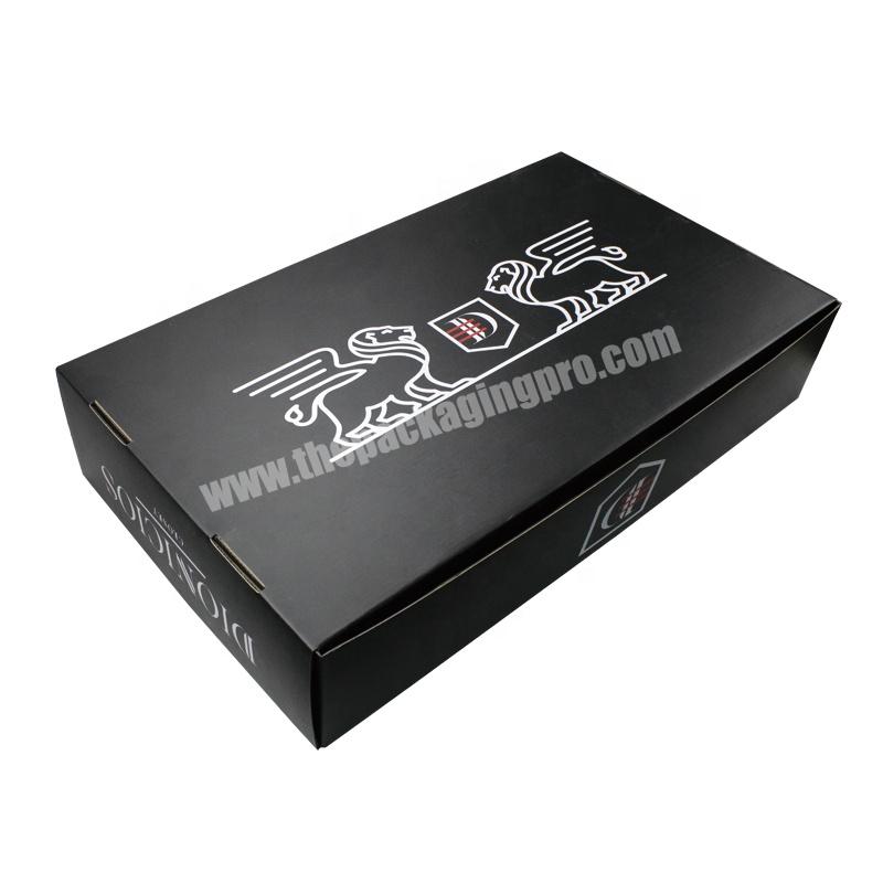 Custom Logo Corrugated  Box Printed Large Matte Black Mailer Boxes Package Cosmetic Mailer Shipping Boxes