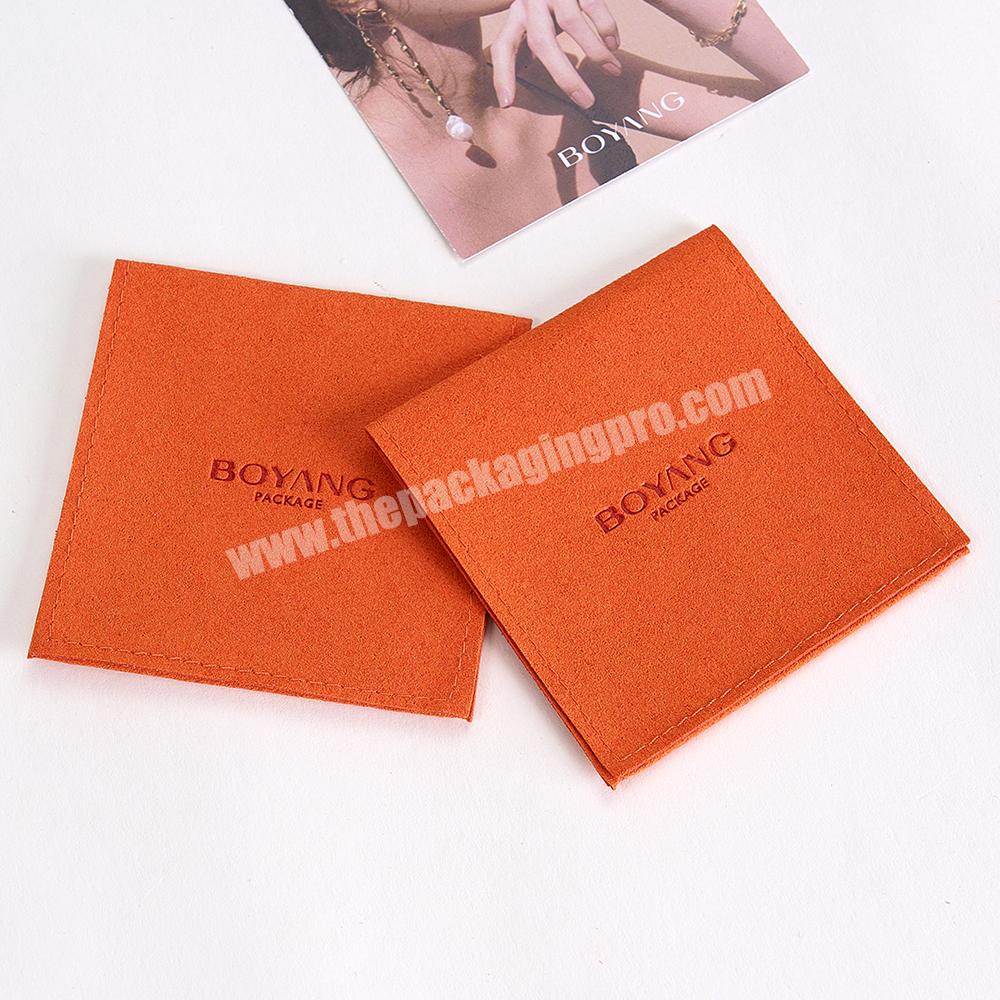 Personalized Logo Small Bags Handmade Jewelry Orange Pouches – CraftJaipur