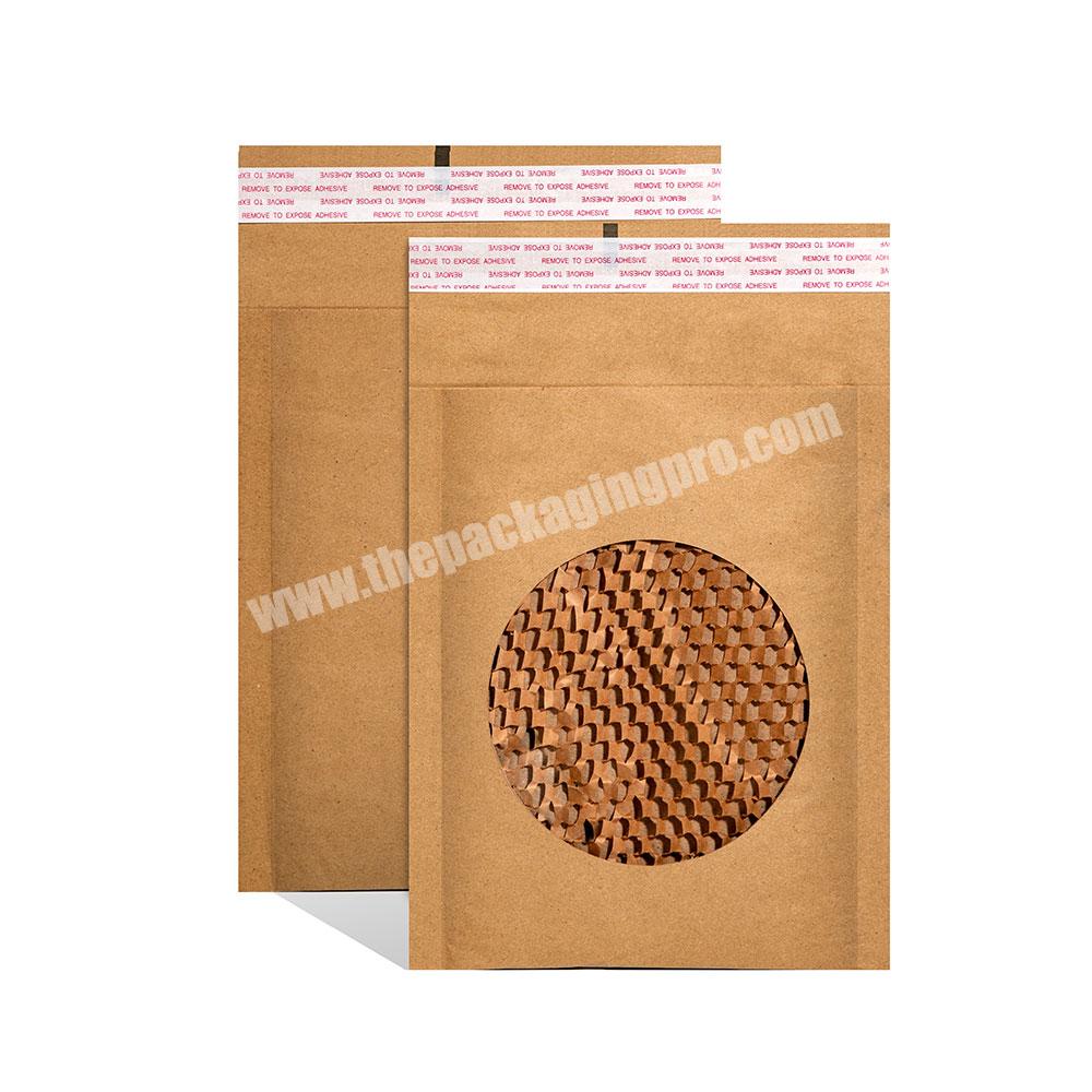 Custom Logo Eco-friendly Biodegradable Honeycomb Kraft Padded Shockproof Envelop Mailer Bag