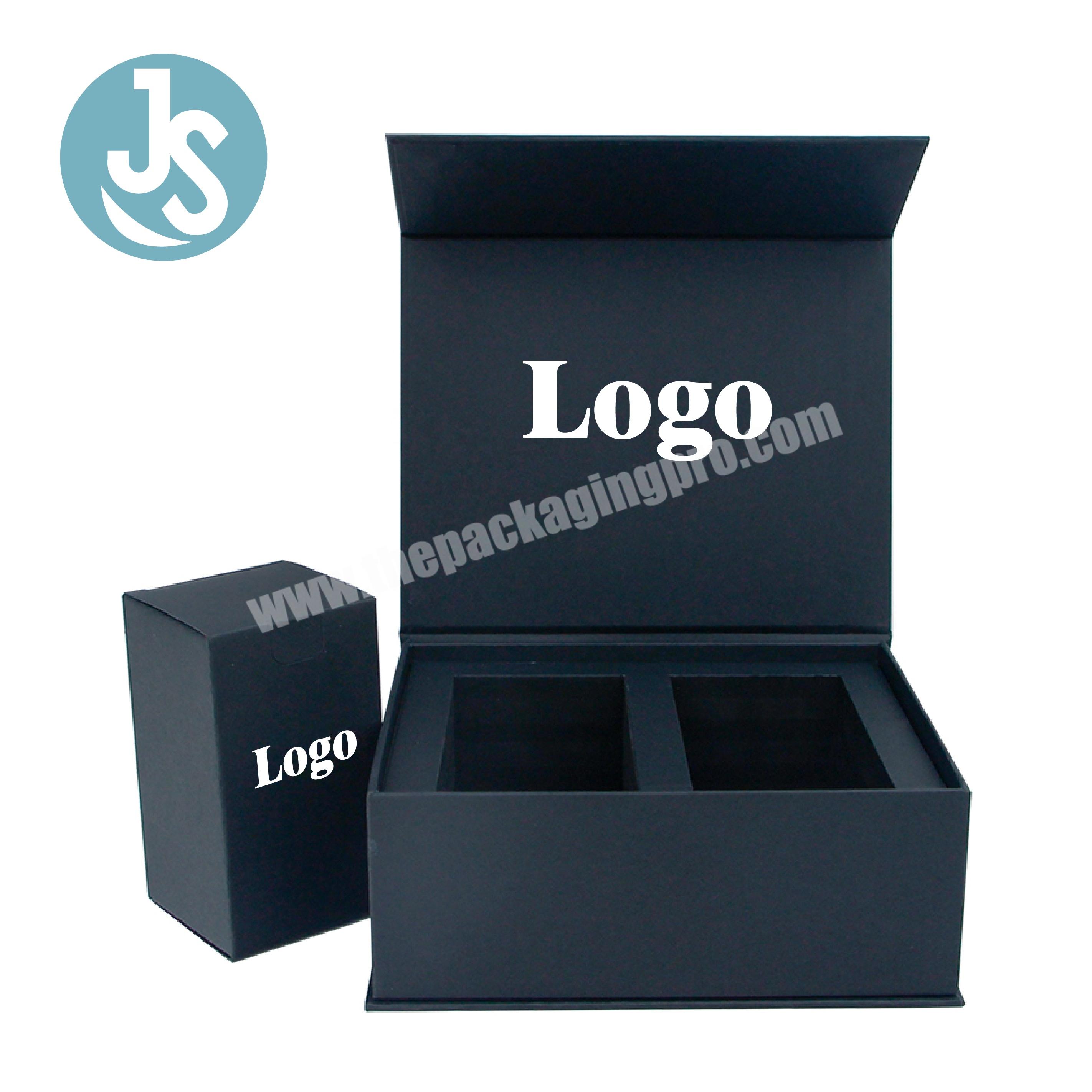Custom Logo Luxury Black Folding Book Shaped Closure Lid Paper Box Packaging Flip Foldable Rigid Cardboard Box Magnetic Gift Box