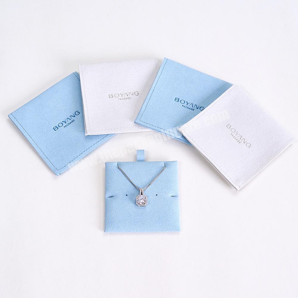 Custom Logo Luxury Jewelry Gift Packaging Bags Microfiber Jewelry Pouch