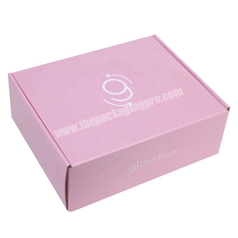 Custom Logo Luxury Mailer Pink Shipping Boxes Corrugated Paper Packaging Cardboard Box For Jewelry courier box