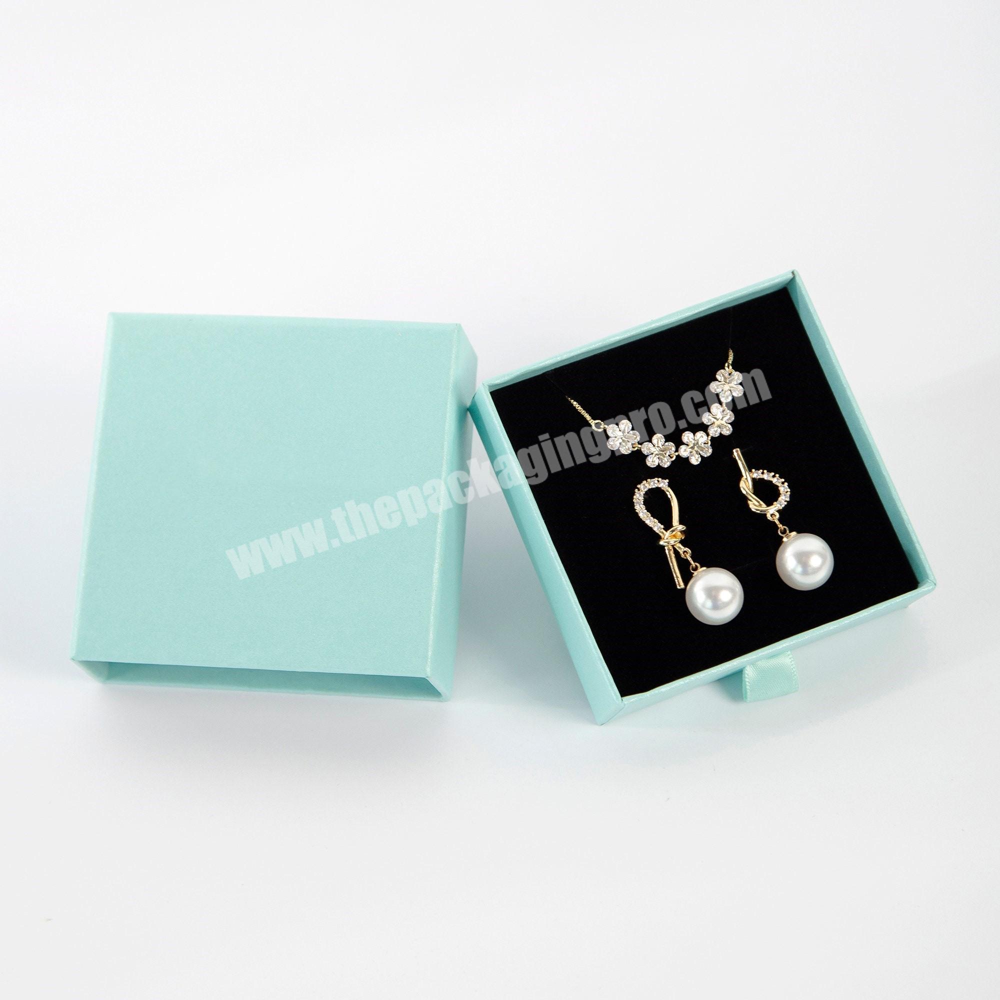 Custom Logo Luxury Small Gift Jewelry Earring Bracelet Necklace Ring Drawer Box Packaging Boxes