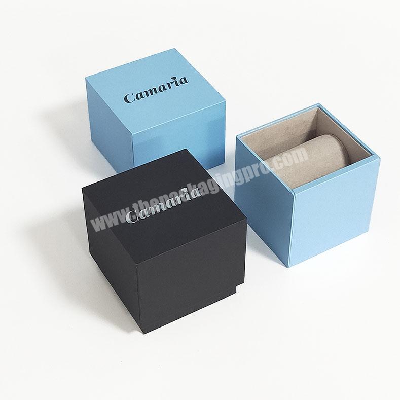 Custom Logo Modern Luxury Single Paper Cardboard Wrist Watch Box Packaging For Gift