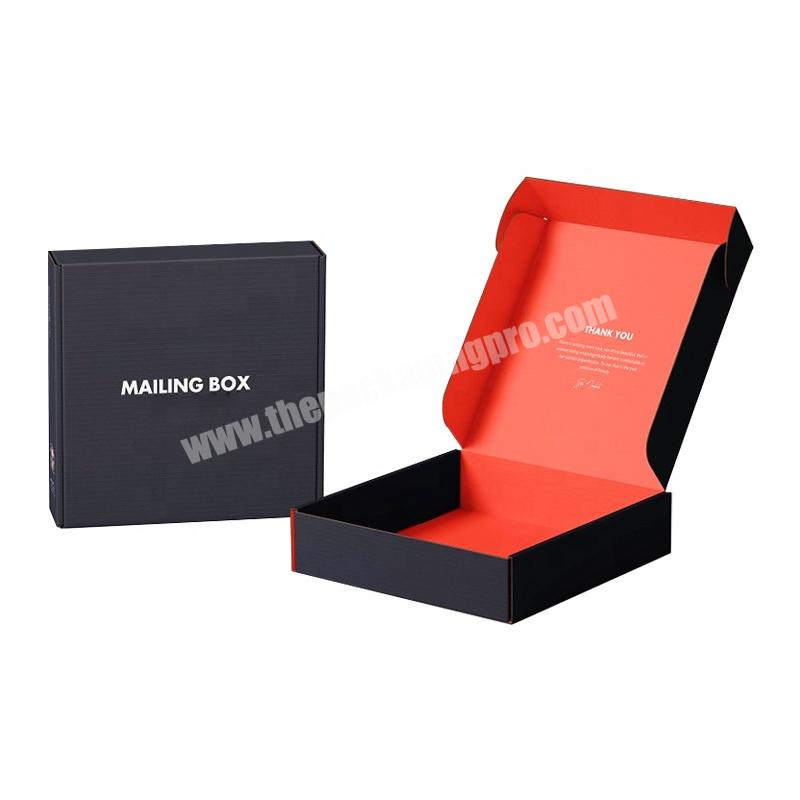 Custom Logo Packaging Large Black Cardboard Carton Mailer Box Baby Clothing Shoes Corrugated Packaging Paper Shipping Boxes