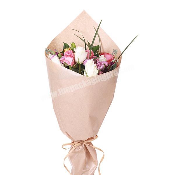 Custom Logo Pink Flower Recyclable Durable Tissue Wrapping Paper Bouquets With Logo