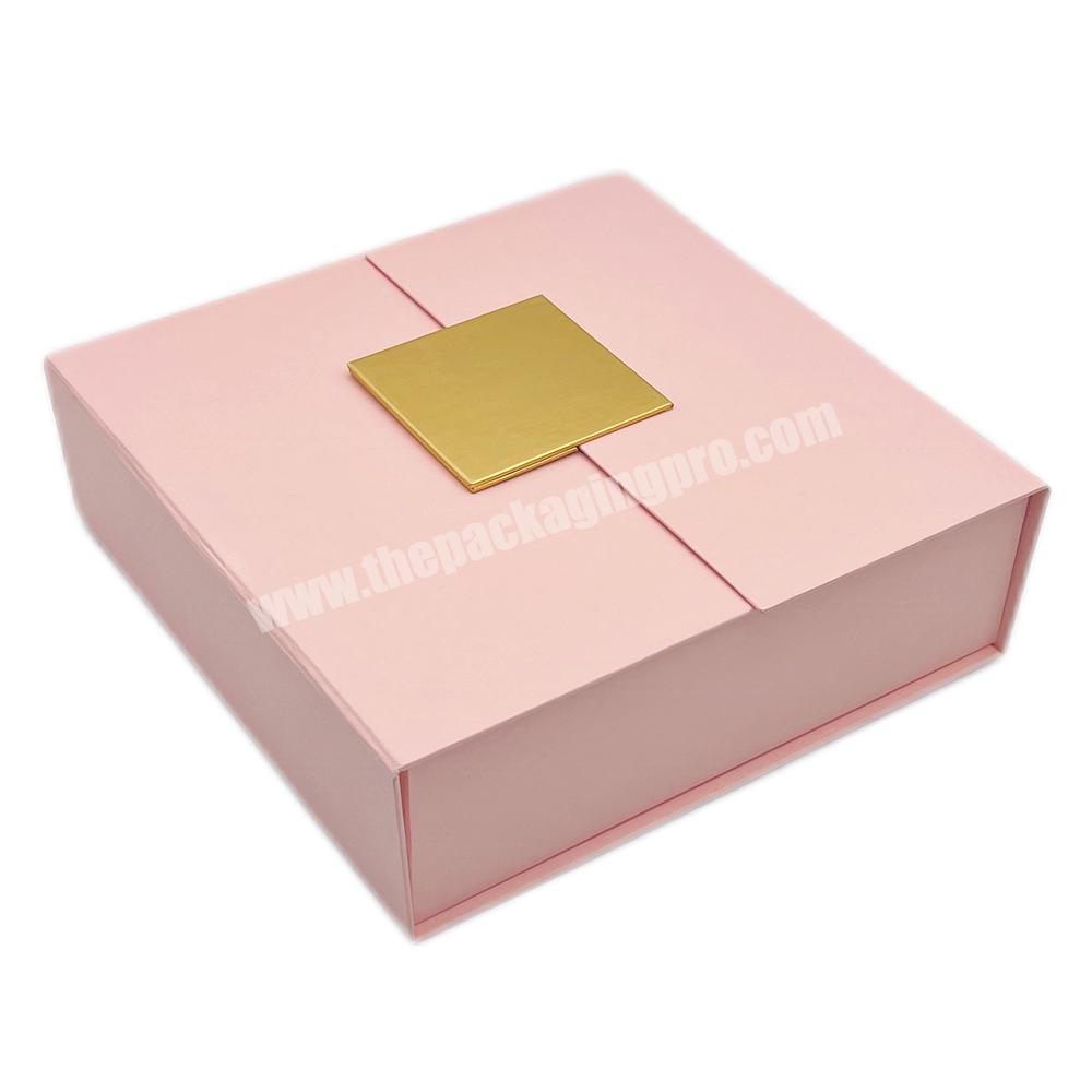 Custom Logo Premium Luxury Black Pink Cardboard Paper Gift Wig Hair Extension Magnetic Packaging Box