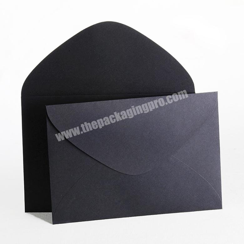 Custom Logo Printed A4 Paper Packaging Black Envelope