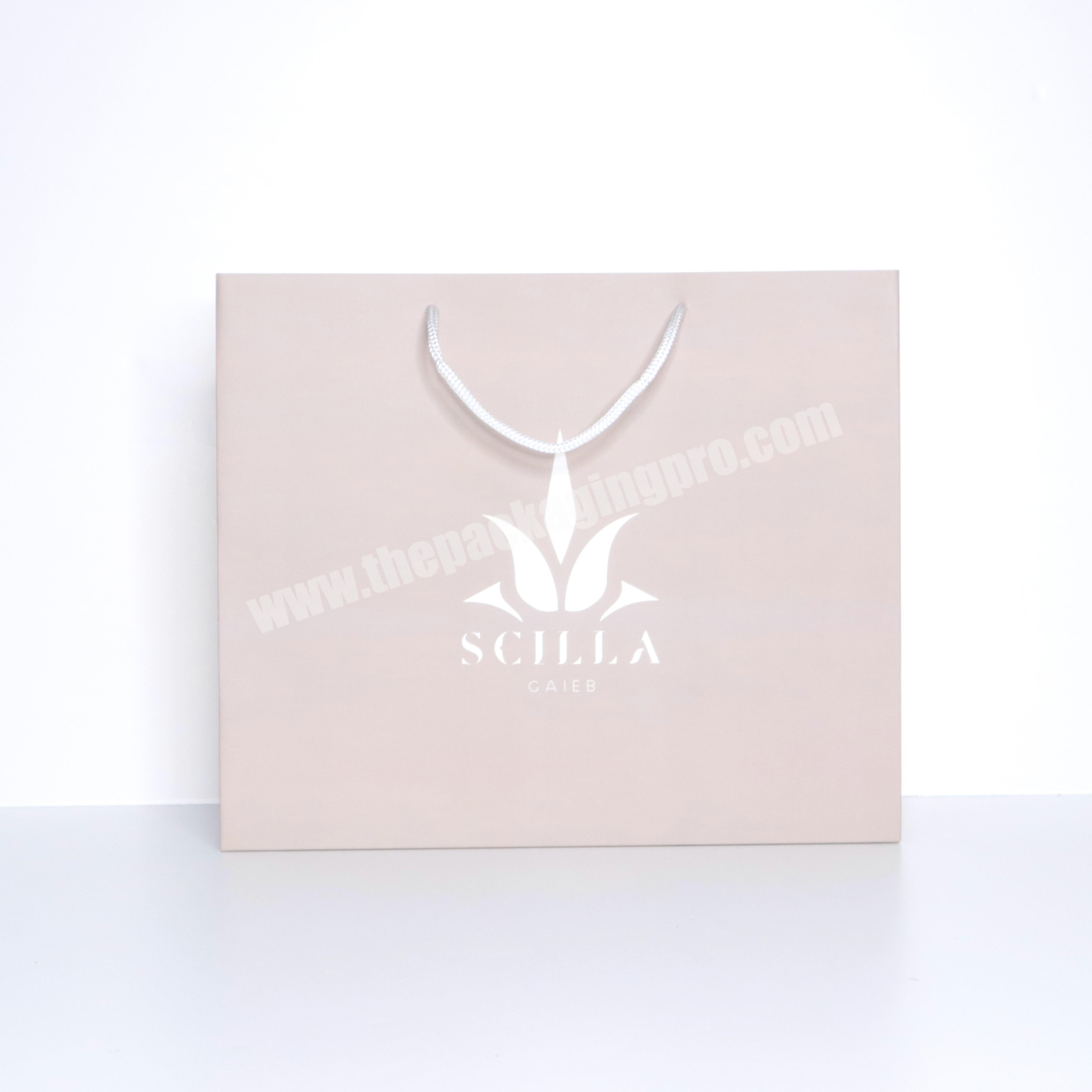 Custom Logo Printed Colored Paper Bag Luxury Packaging Gift Shopping Bag  For Gift Jewelry Cosmetic
