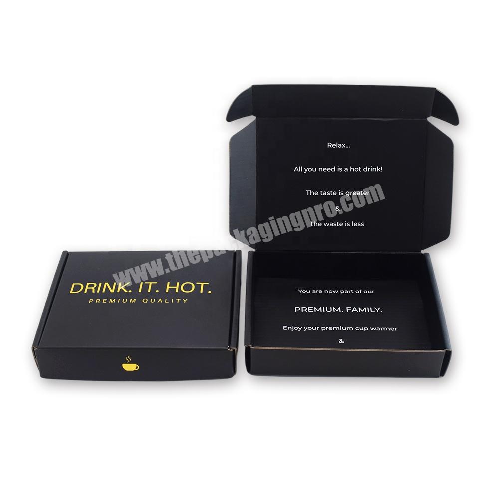Custom Logo Printed Corrugated Candle Set Gift Box Black Concentrate Candle Jar Packaging Shipping Box