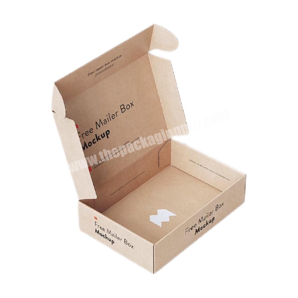 Custom Logo Printed Rigid Kraft Paper Packaging Mailing Shipping Cardboard Colored Corrugated Box For Clothing