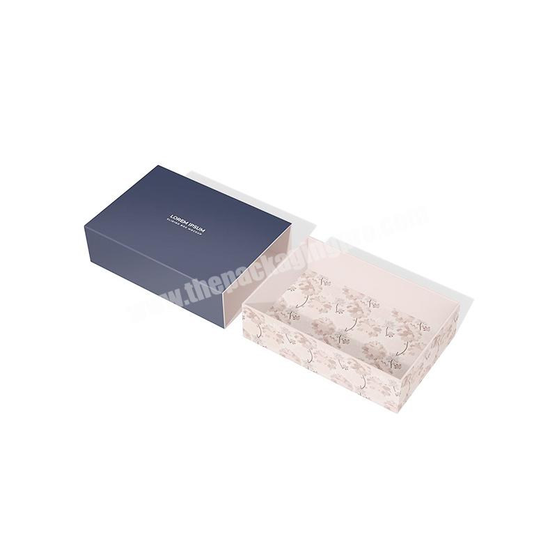 Custom Logo Rigid Sliding Out Drawer Fancy Gift For Jewelry Accessory Storage Retail Box With Ribbon