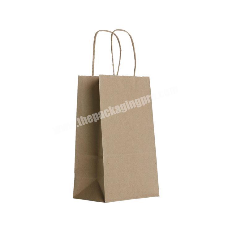 Custom Logo Shopper Kraft Paper Bags With Logo Packaging