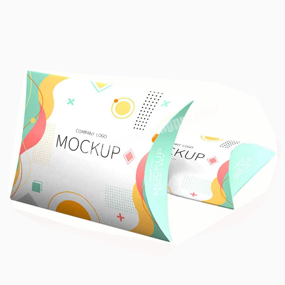 Custom Logo Unique Design Pillow Shape Small Paper Pillow Box For Packaging